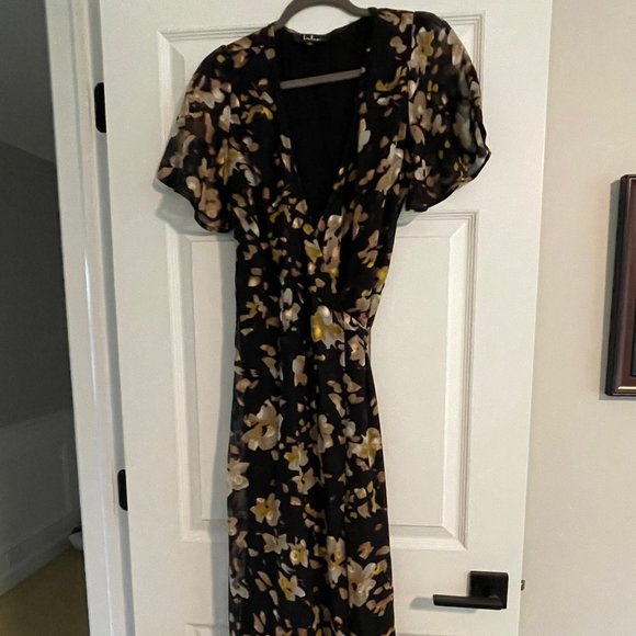 Lulu's Floral Black and Yellow Maxi Dress - Picture 6 of 7